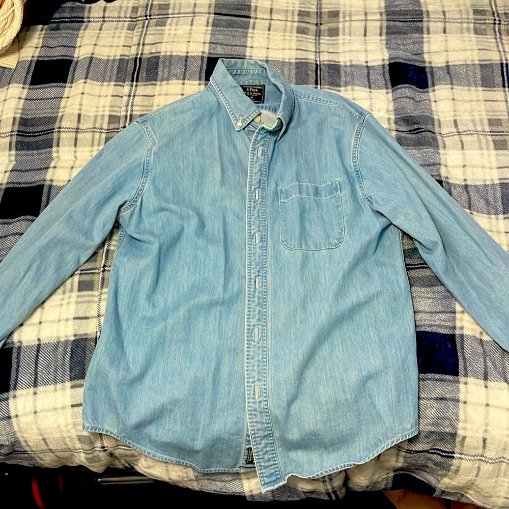 Mens denim Abercrombie button down